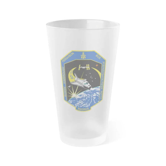 STS 126 (NASA) Frosted Pint Glass 16oz 16oz Frosted - Go Mug Yourself
