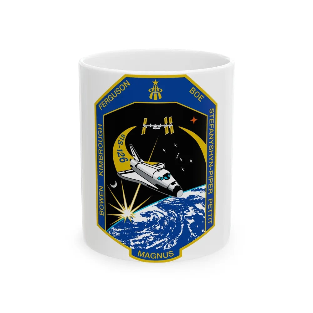 STS 126 (NASA) White Coffee Mug-11oz-Go Mug Yourself