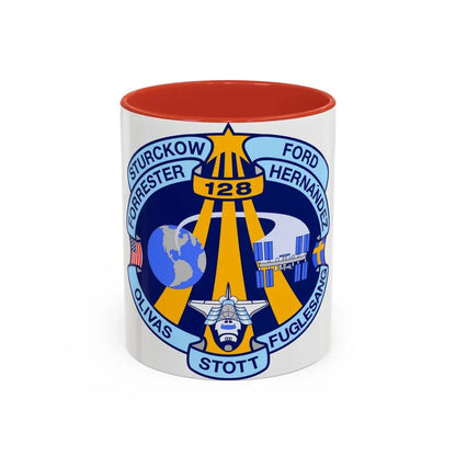 STS 128 (NASA) Accent Coffee Mug 11oz Red - Go Mug Yourself