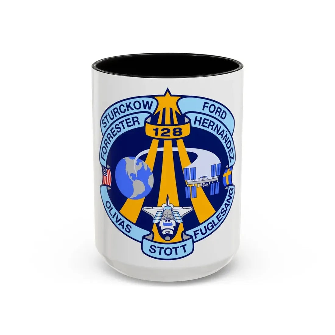 STS 128 (NASA) Accent Coffee Mug 15oz Black - Go Mug Yourself