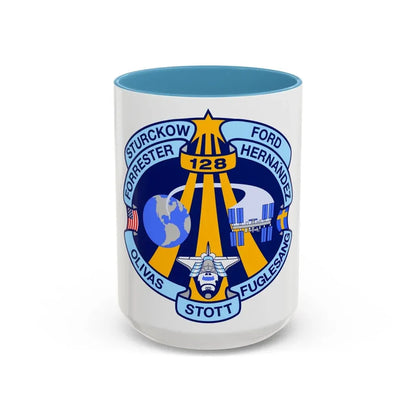 STS 128 (NASA) Accent Coffee Mug 15oz Light Blue - Go Mug Yourself