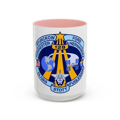STS 128 (NASA) Accent Coffee Mug 15oz Pink - Go Mug Yourself