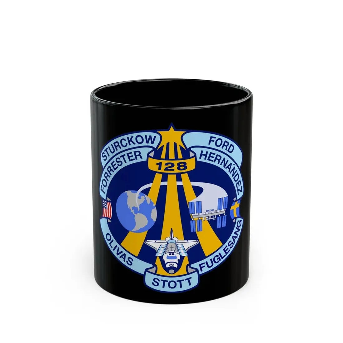 STS 128 (NASA) Black Coffee Mug 11oz - Go Mug Yourself
