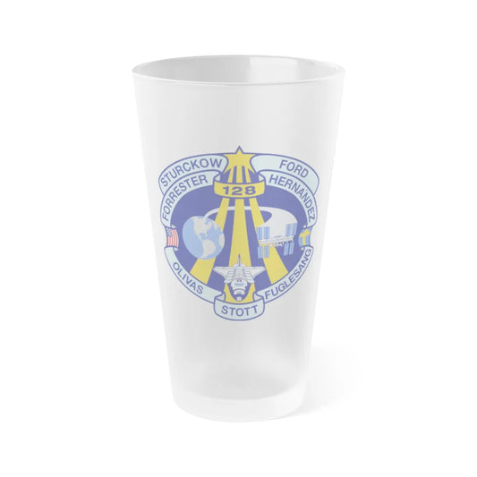 STS 128 (NASA) Frosted Pint Glass 16oz-16oz-Frosted-Go Mug Yourself