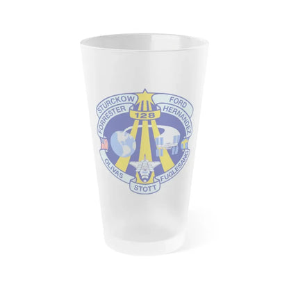 STS 128 (NASA) Frosted Pint Glass 16oz 16oz Frosted - Go Mug Yourself