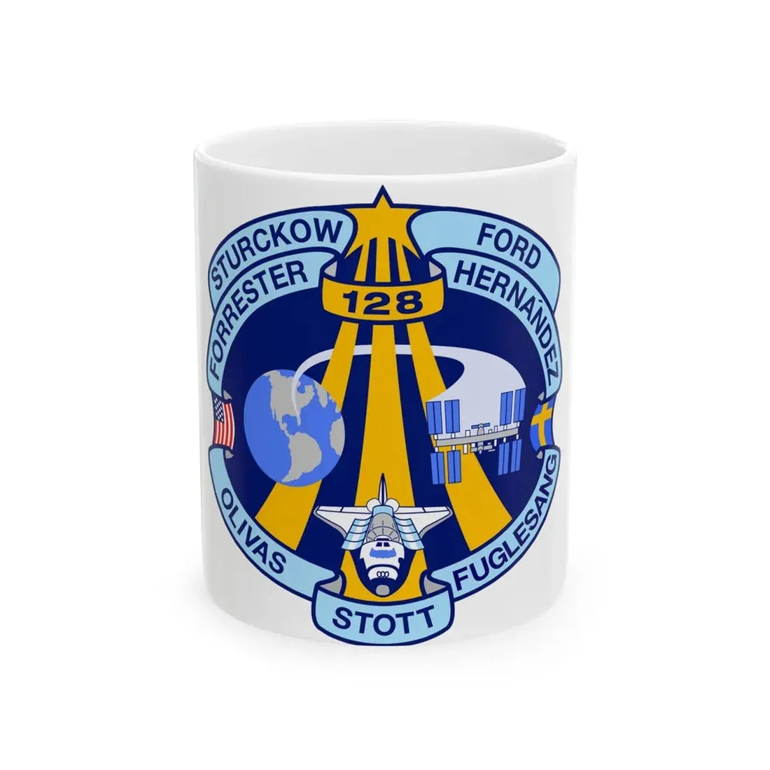 STS 128 (NASA) White Coffee Mug 11oz - Go Mug Yourself
