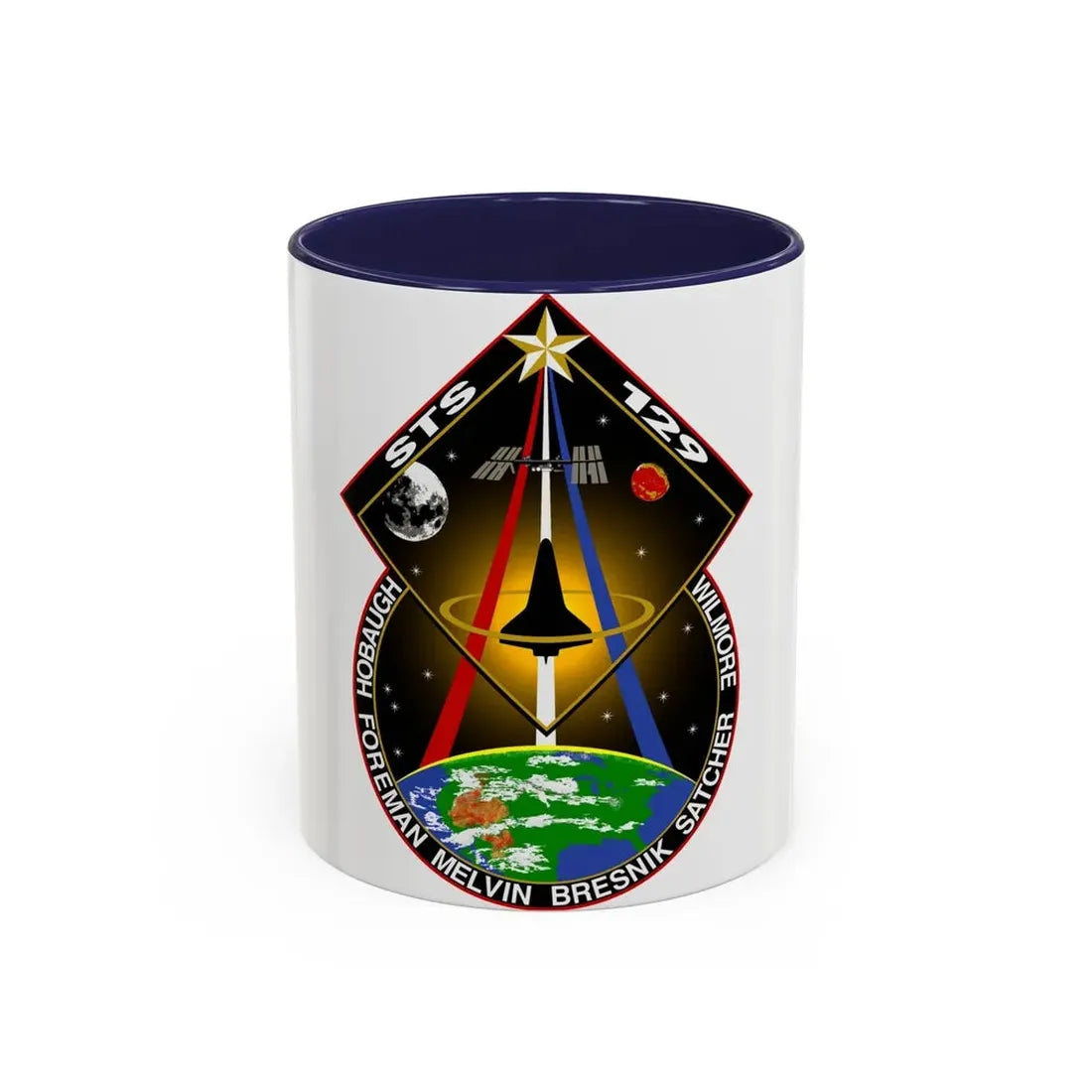 STS 129 (NASA) Accent Coffee Mug 11oz Navy - Go Mug Yourself