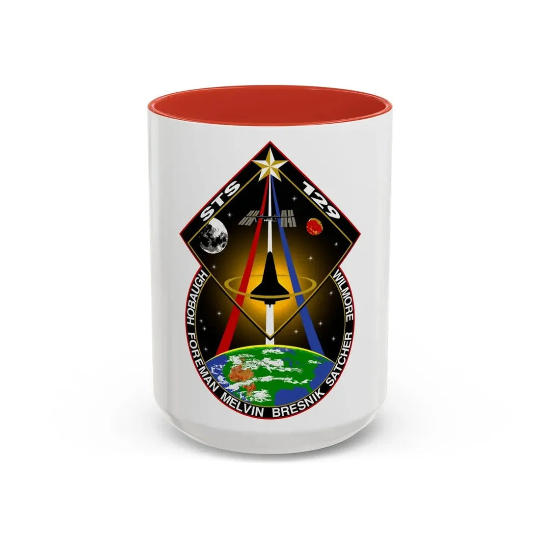 STS 129 (NASA) Accent Coffee Mug 15oz Red - Go Mug Yourself