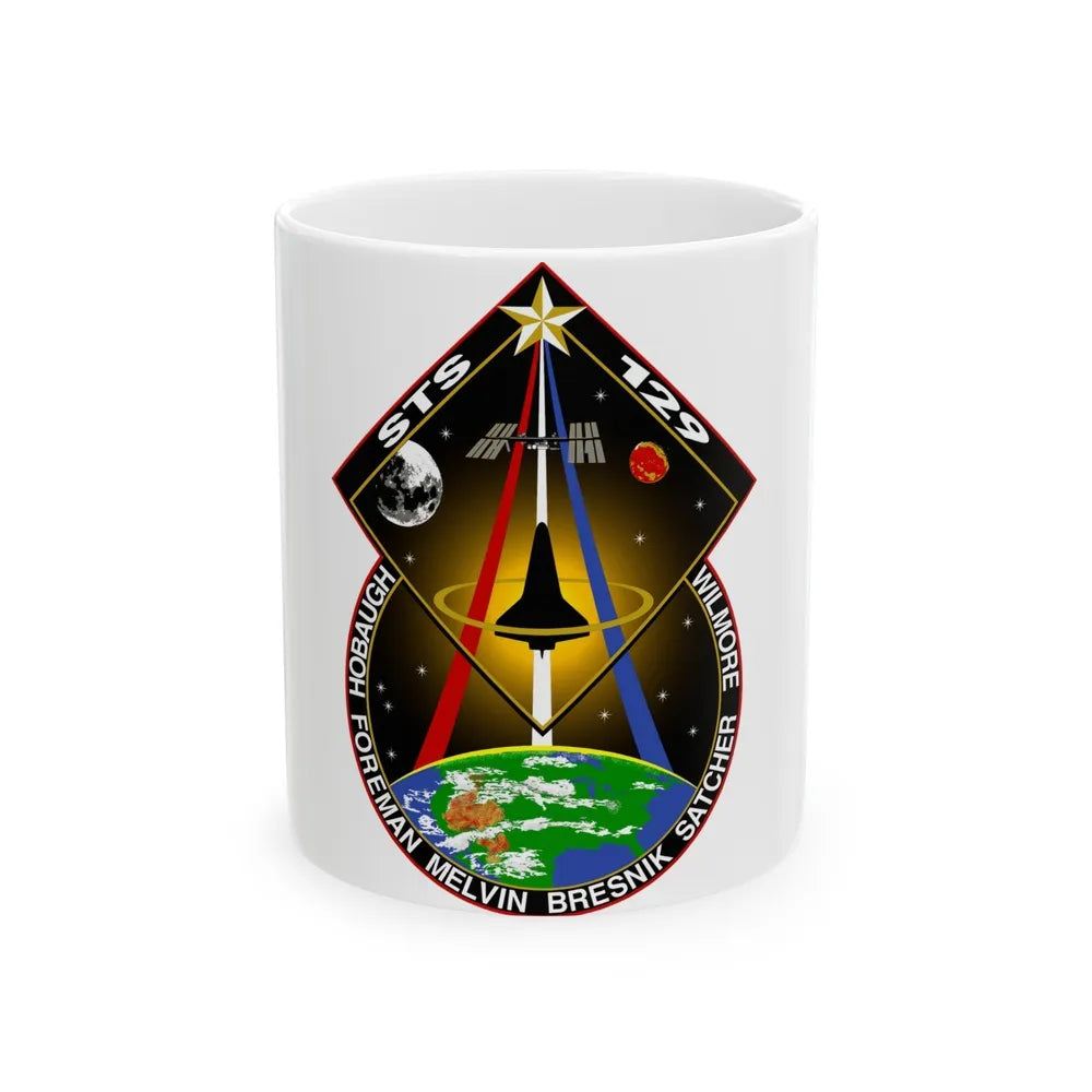 STS 129 (NASA) White Coffee Mug-11oz-Go Mug Yourself