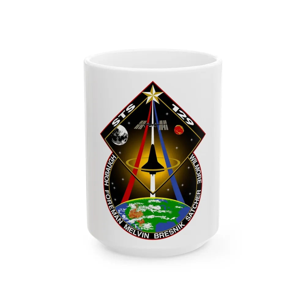 STS 129 (NASA) White Coffee Mug-15oz-Go Mug Yourself