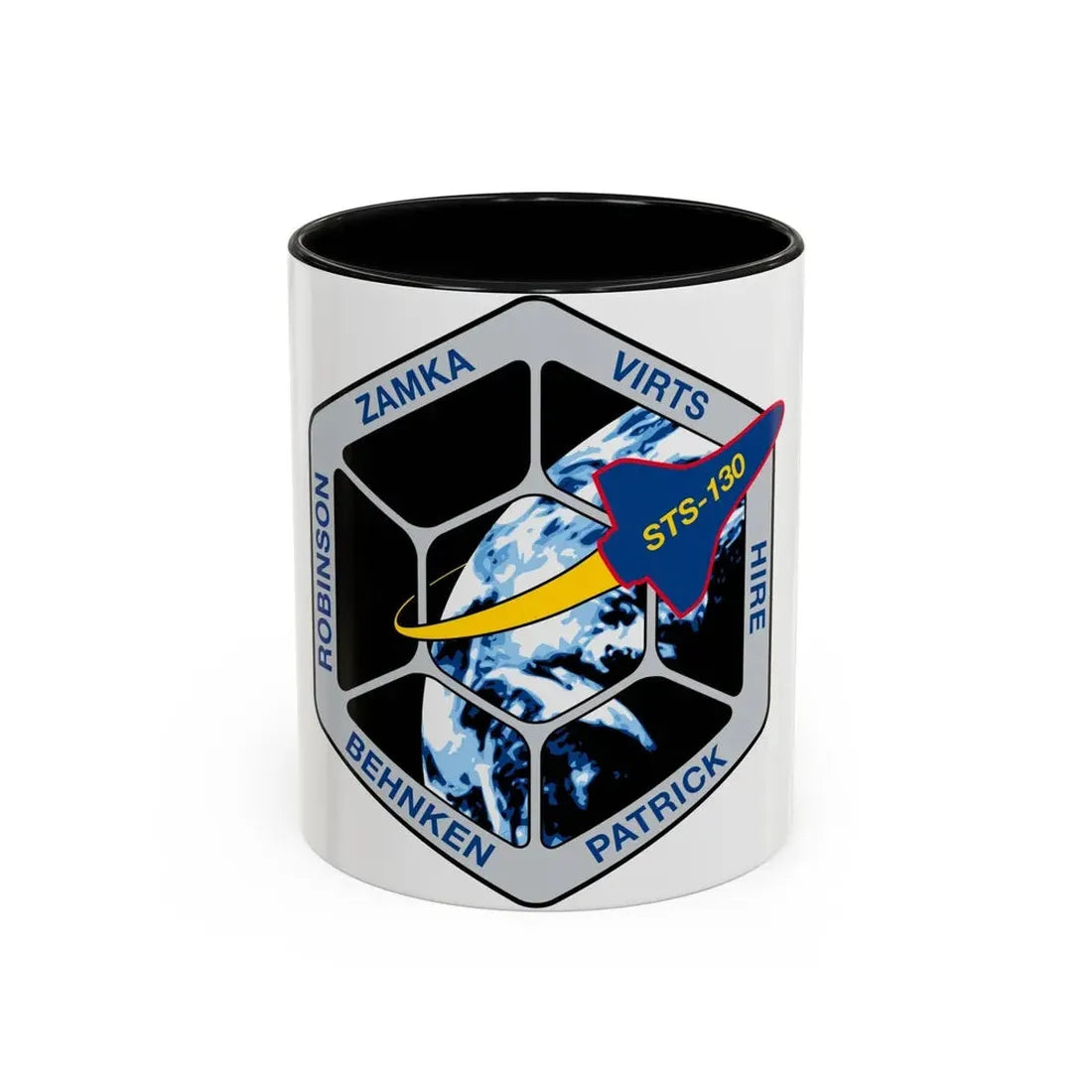 STS 130 (NASA) Accent Coffee Mug 11oz Black - Go Mug Yourself
