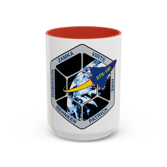 STS 130 (NASA) Accent Coffee Mug 15oz Red - Go Mug Yourself