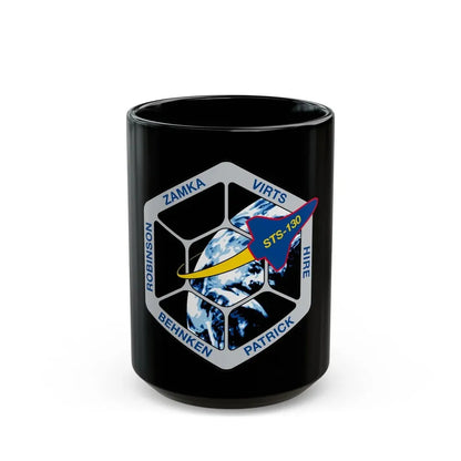 STS 130 (NASA) Black Coffee Mug 15oz - Go Mug Yourself