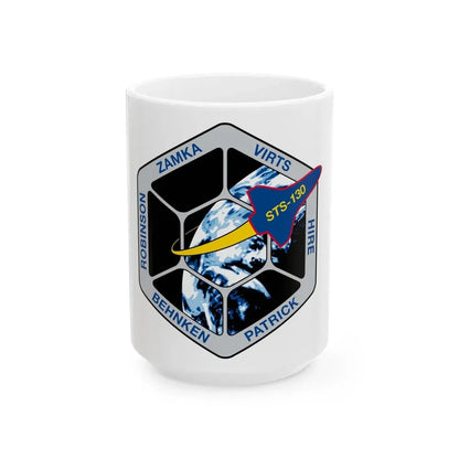 STS 130 (NASA) White Coffee Mug 15oz - Go Mug Yourself