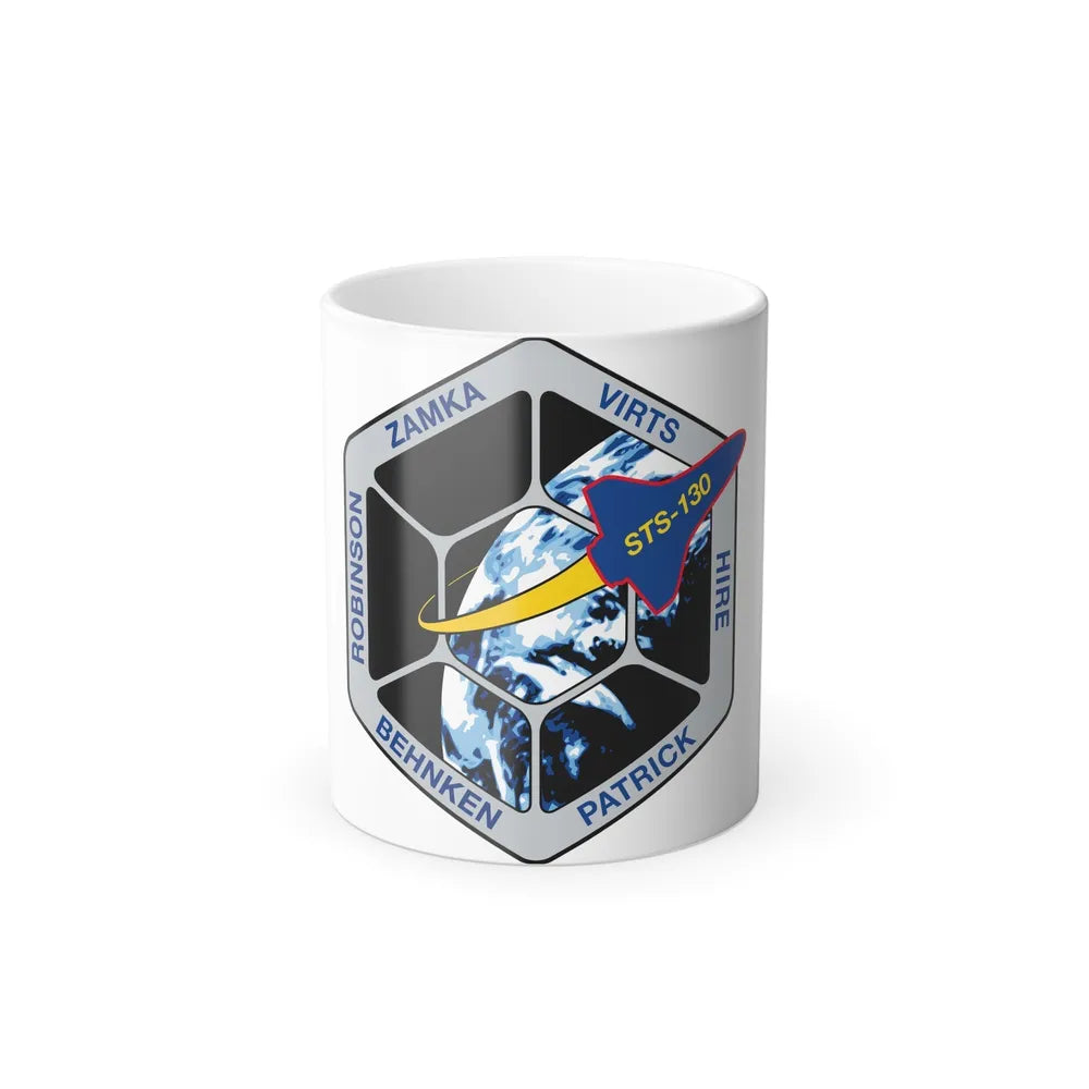 STS 130 Patch NASA - Color Changing Mug 11oz-11oz-Go Mug Yourself