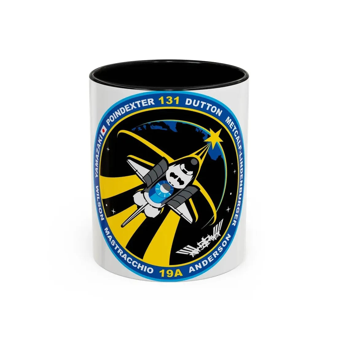 STS 131 (NASA) Accent Coffee Mug 11oz Black - Go Mug Yourself
