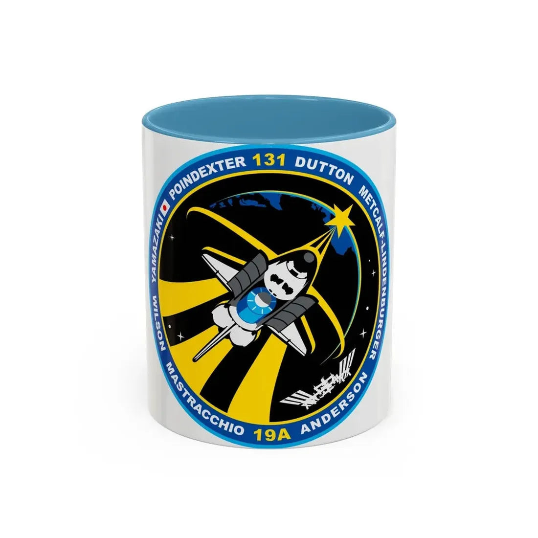 STS 131 (NASA) Accent Coffee Mug 11oz Light Blue - Go Mug Yourself