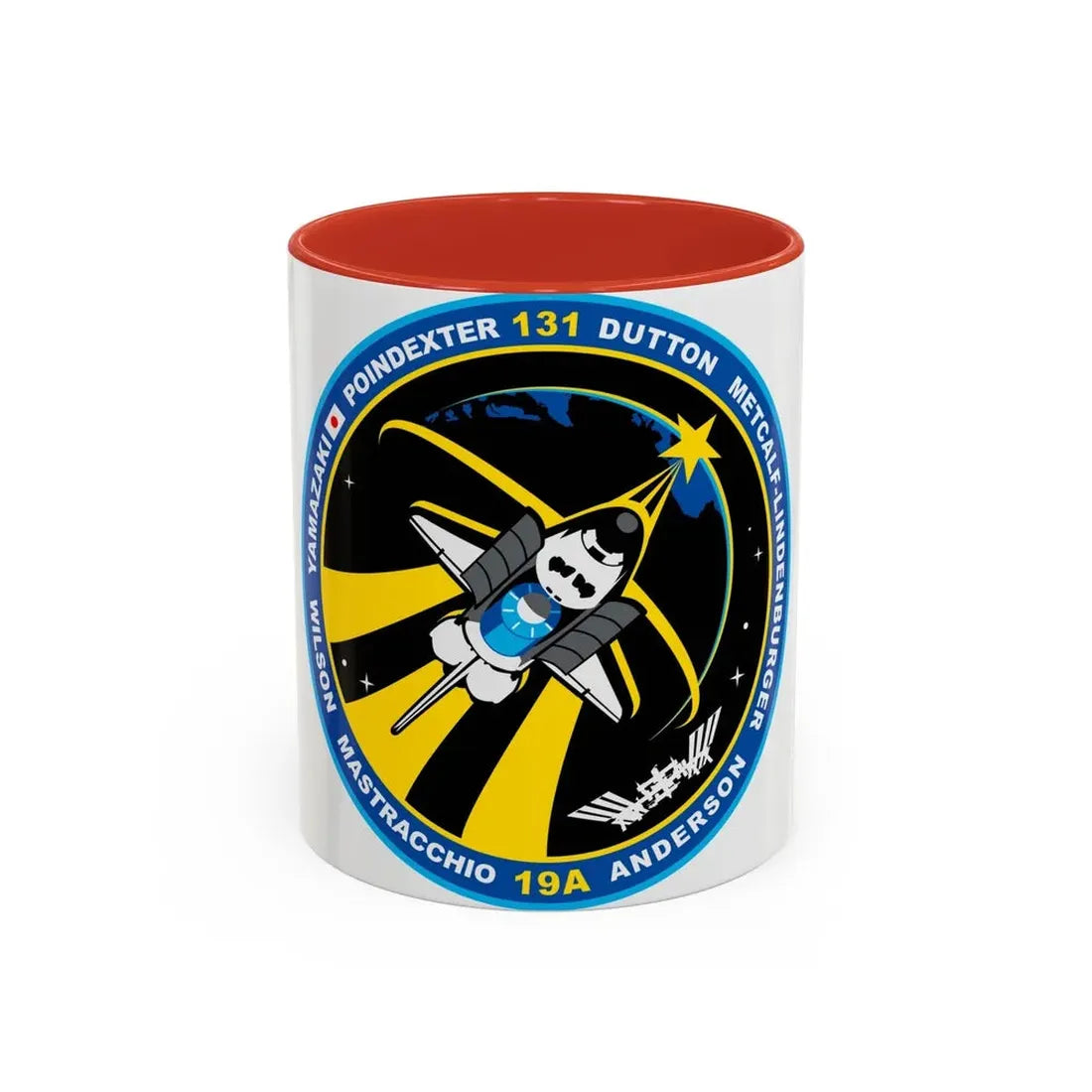 STS 131 (NASA) Accent Coffee Mug 11oz Red - Go Mug Yourself