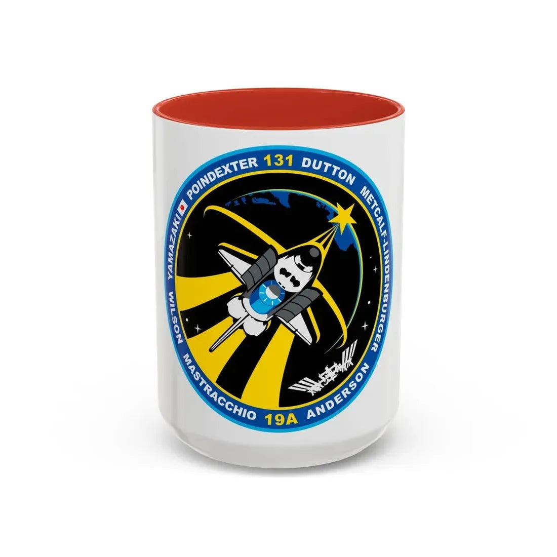 STS 131 (NASA) Accent Coffee Mug 15oz Red - Go Mug Yourself
