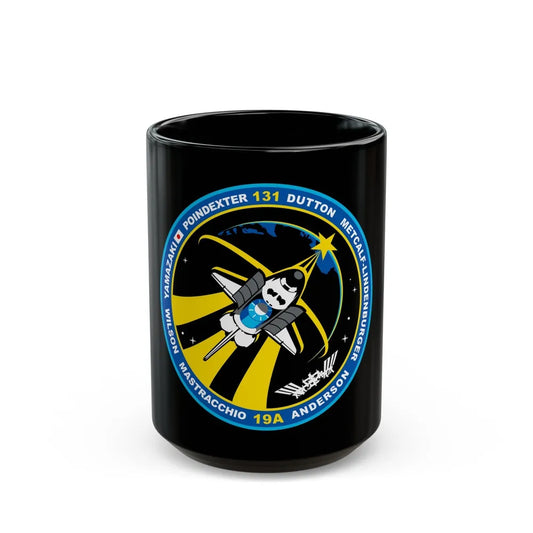 STS 131 (NASA) Black Coffee Mug-15oz-Go Mug Yourself