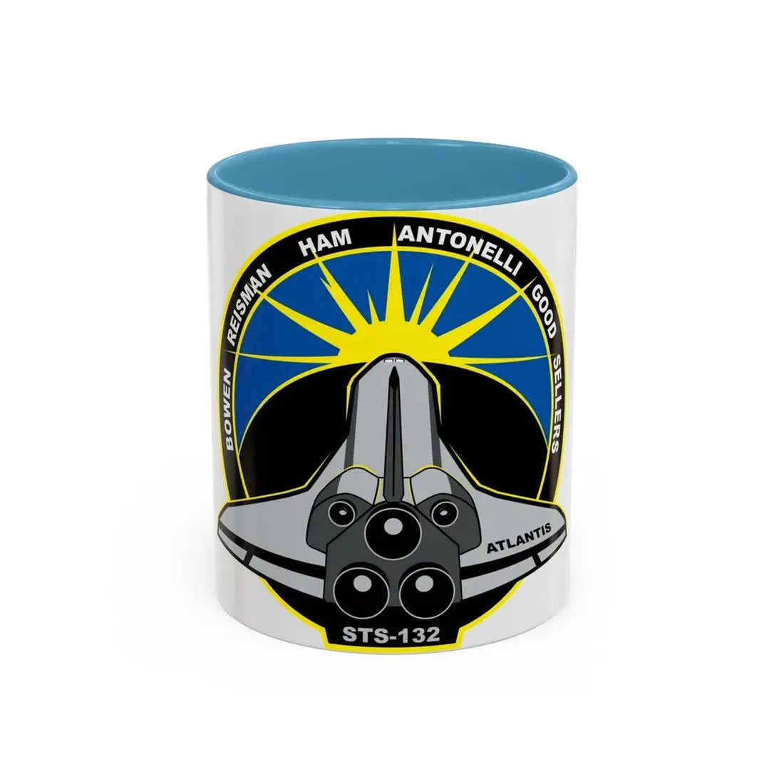 STS 132 (NASA) Accent Coffee Mug 11oz Light Blue - Go Mug Yourself