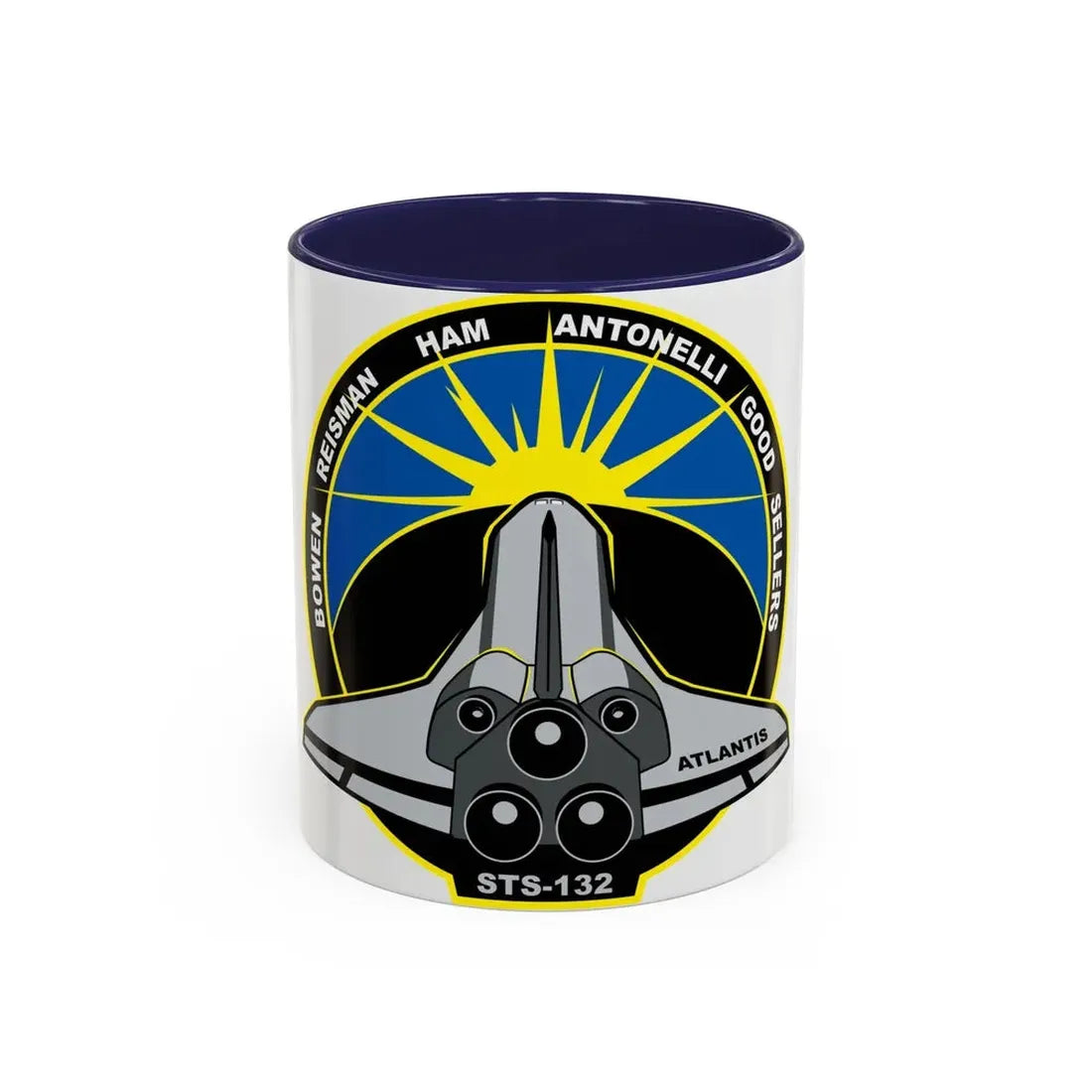 STS 132 (NASA) Accent Coffee Mug 11oz Navy - Go Mug Yourself