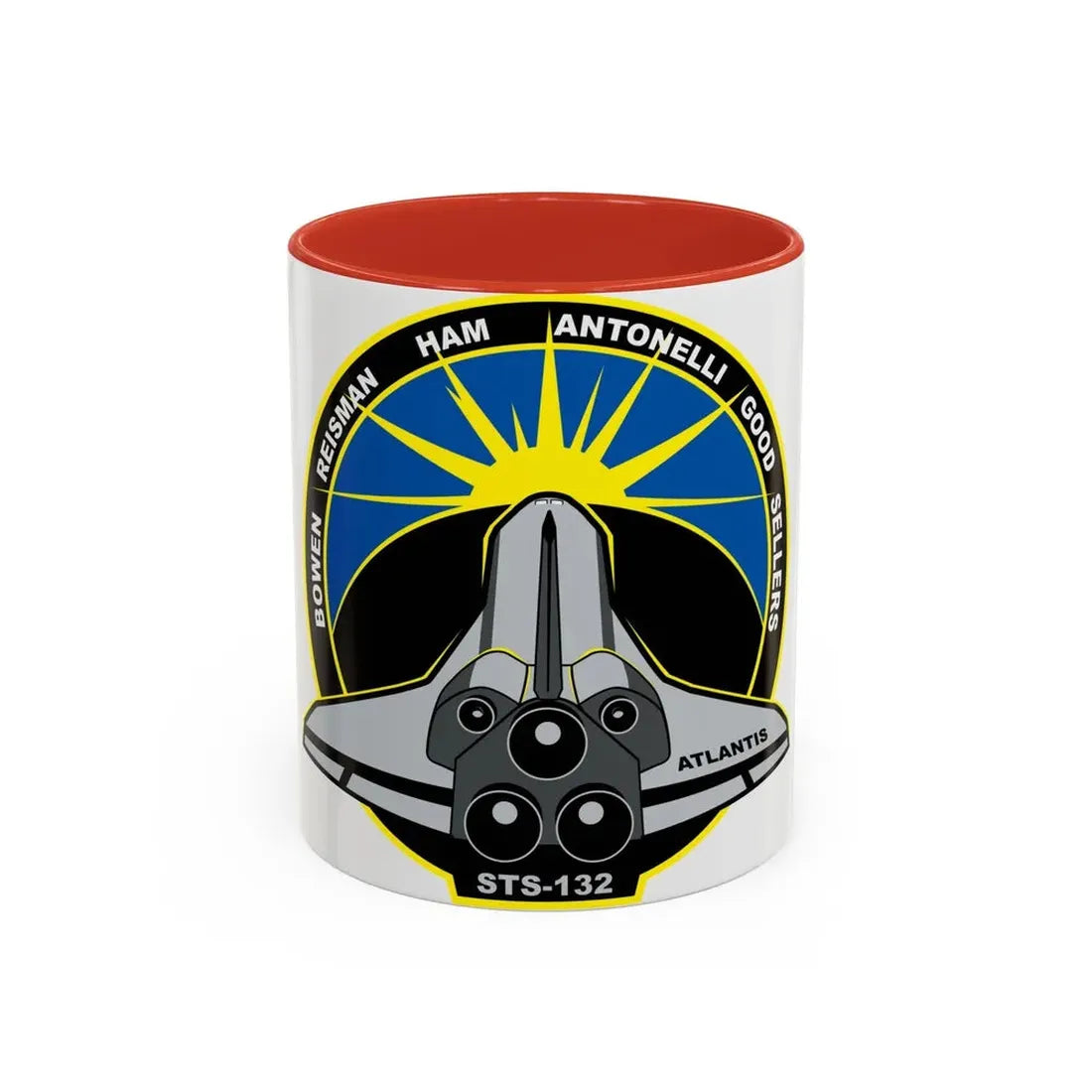 STS 132 (NASA) Accent Coffee Mug 11oz Red - Go Mug Yourself