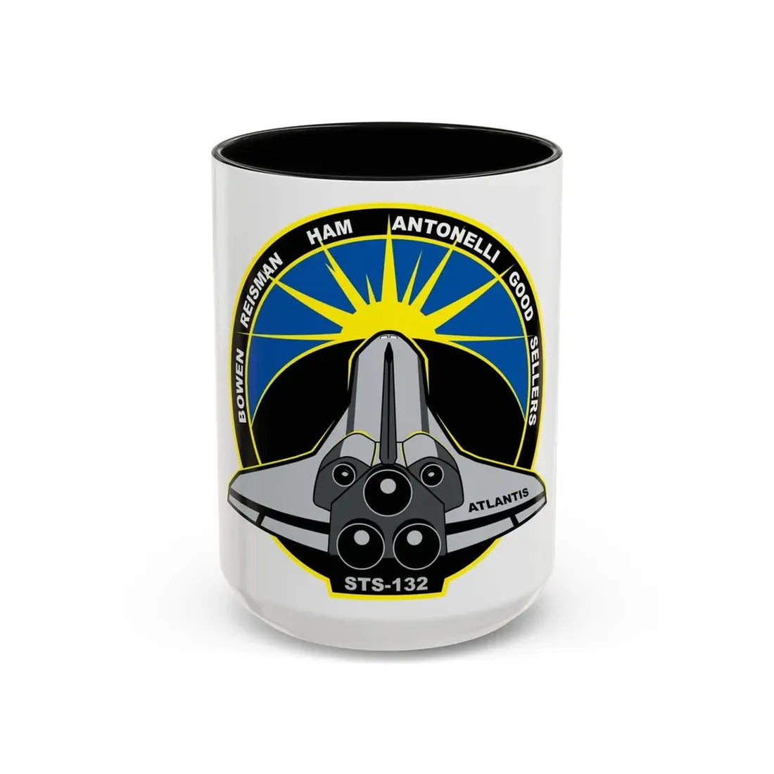 STS 132 (NASA) Accent Coffee Mug 15oz Black - Go Mug Yourself