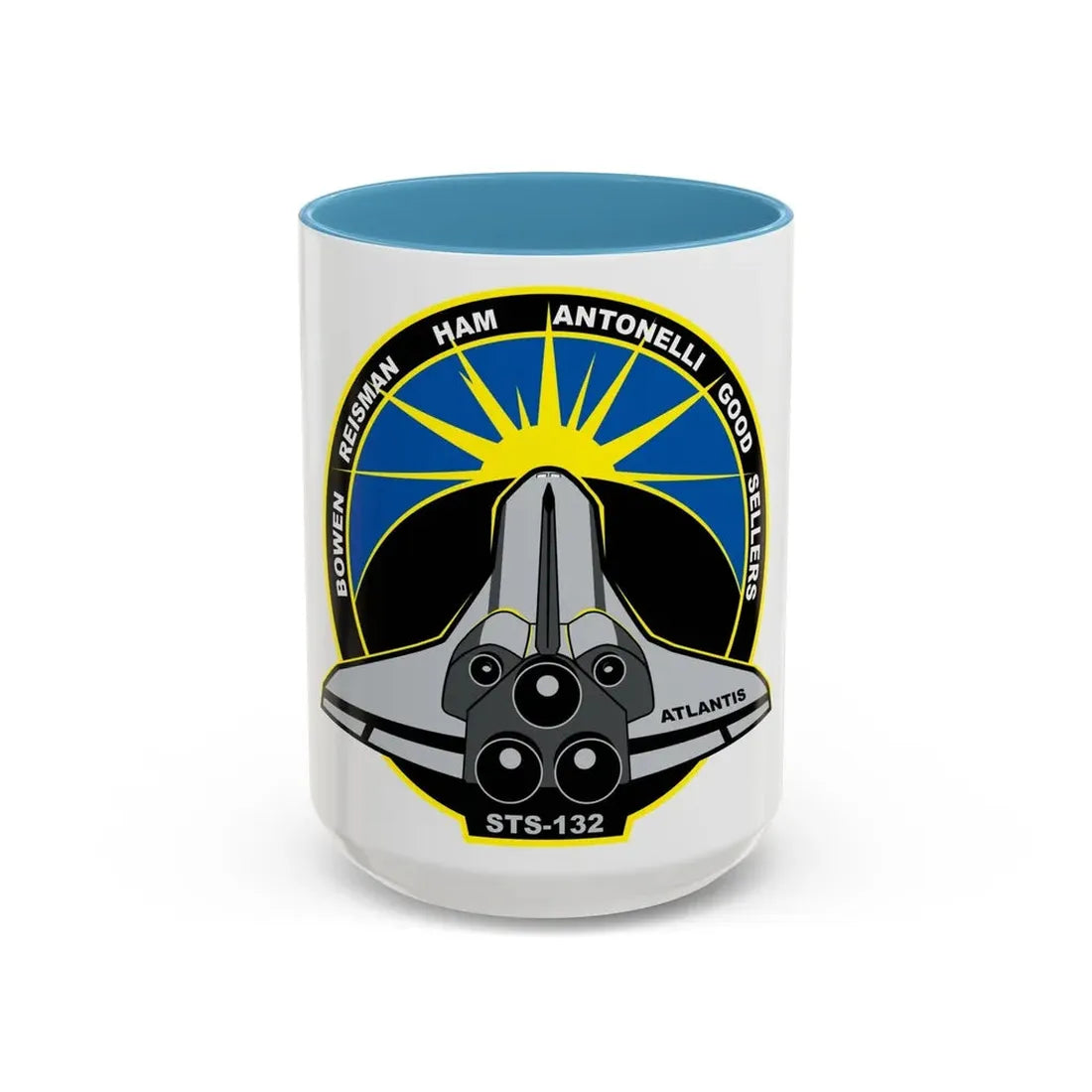 STS 132 (NASA) Accent Coffee Mug 15oz Light Blue - Go Mug Yourself