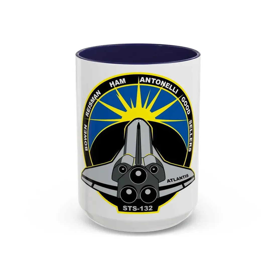 STS 132 (NASA) Accent Coffee Mug 15oz Navy - Go Mug Yourself