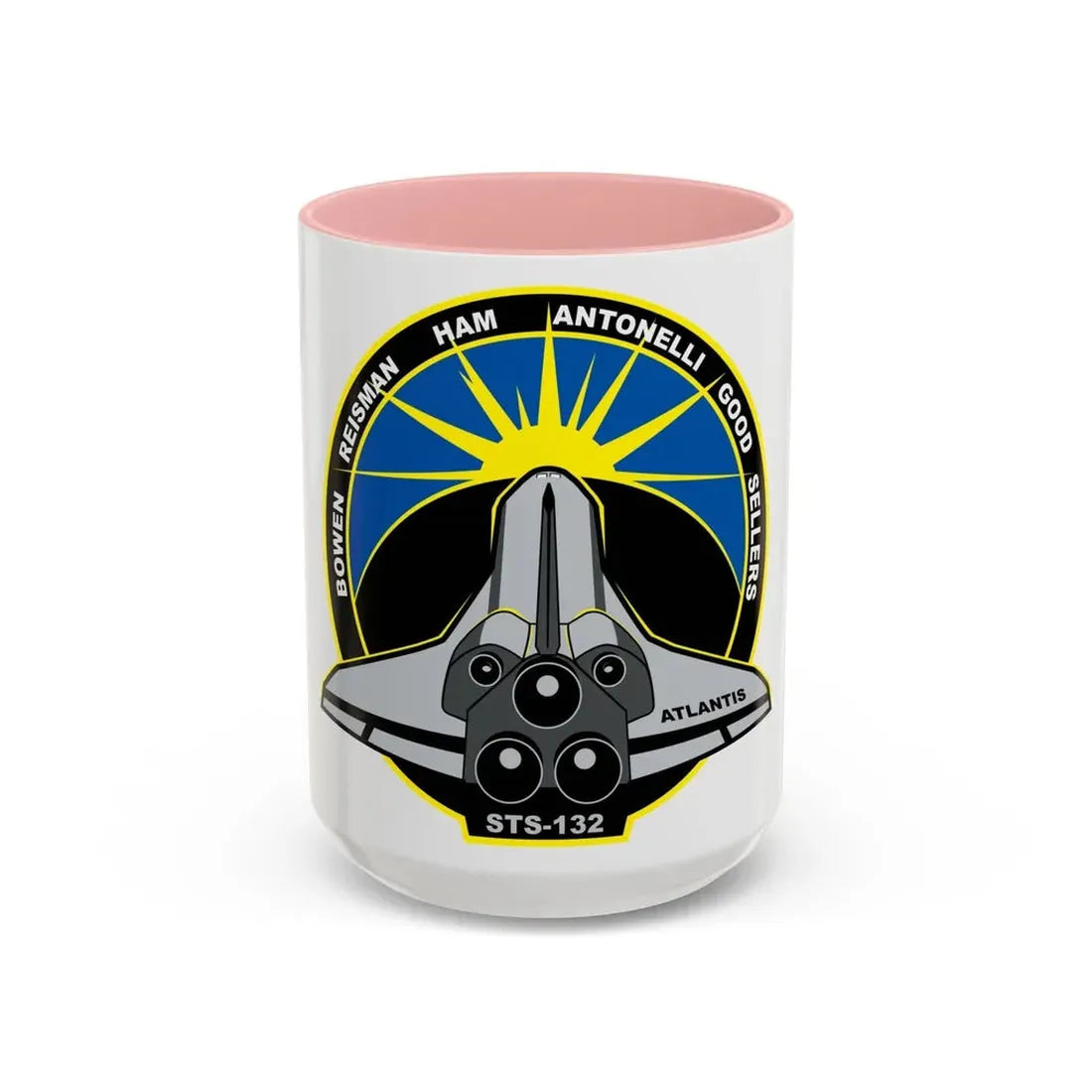 STS 132 (NASA) Accent Coffee Mug 15oz Pink - Go Mug Yourself