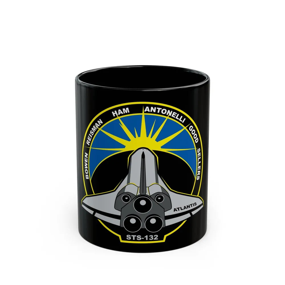 STS 132 (NASA) Black Coffee Mug-11oz-Go Mug Yourself