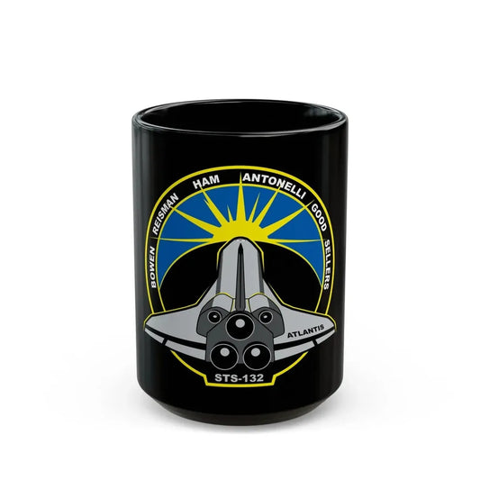 STS 132 (NASA) Black Coffee Mug 15oz - Go Mug Yourself