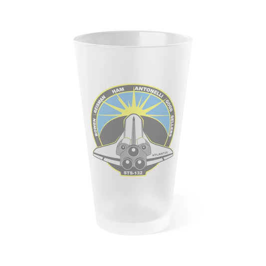 STS 132 (NASA) Frosted Pint Glass 16oz-16oz-Frosted-Go Mug Yourself