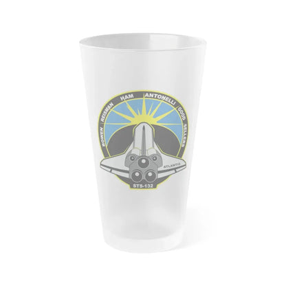 STS 132 (NASA) Frosted Pint Glass 16oz 16oz Frosted - Go Mug Yourself