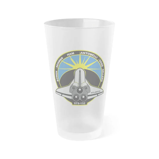STS 132 (NASA) Frosted Pint Glass 16oz 16oz Frosted - Go Mug Yourself