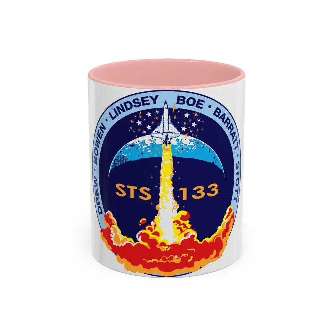 STS 133 (NASA) Accent Coffee Mug 11oz Pink - Go Mug Yourself