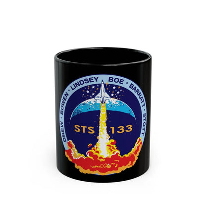 STS 133 (NASA) Black Coffee Mug-11oz-Go Mug Yourself