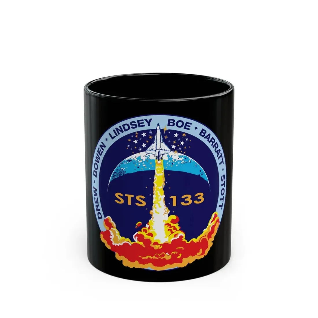 STS 133 (NASA) Black Coffee Mug 11oz - Go Mug Yourself