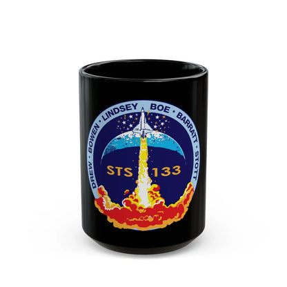 STS 133 (NASA) Black Coffee Mug-15oz-Go Mug Yourself