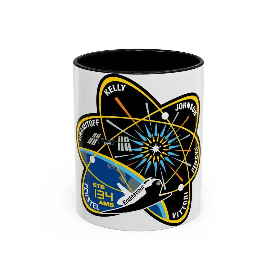STS 134 (NASA) Accent Coffee Mug 11oz Black - Go Mug Yourself
