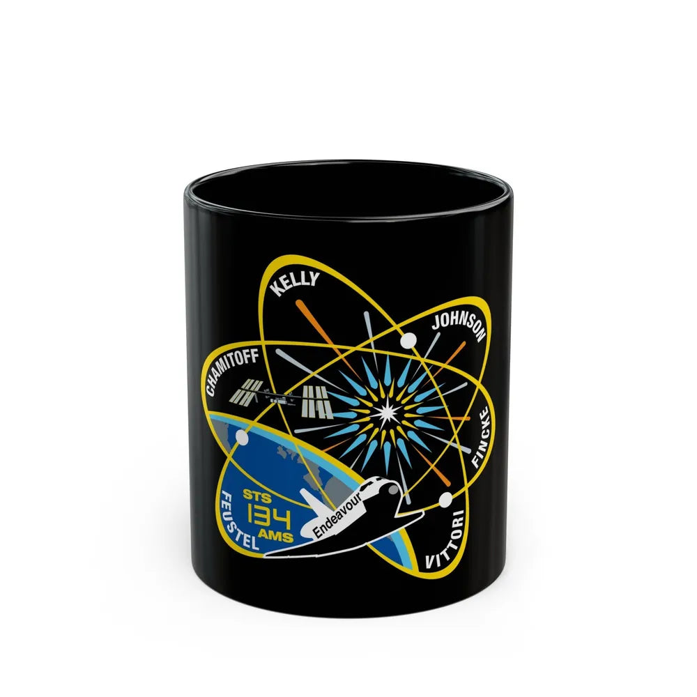 STS 134 (NASA) Black Coffee Mug-11oz-Go Mug Yourself