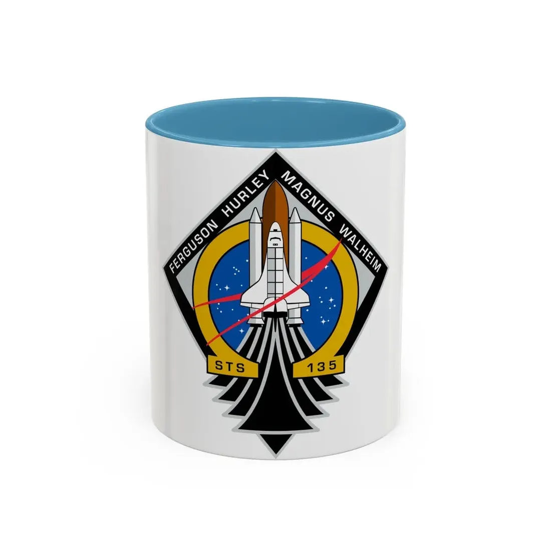 STS 135 (NASA) Accent Coffee Mug 11oz Light Blue - Go Mug Yourself