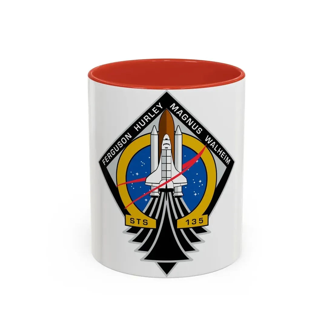 STS 135 (NASA) Accent Coffee Mug 11oz Red - Go Mug Yourself