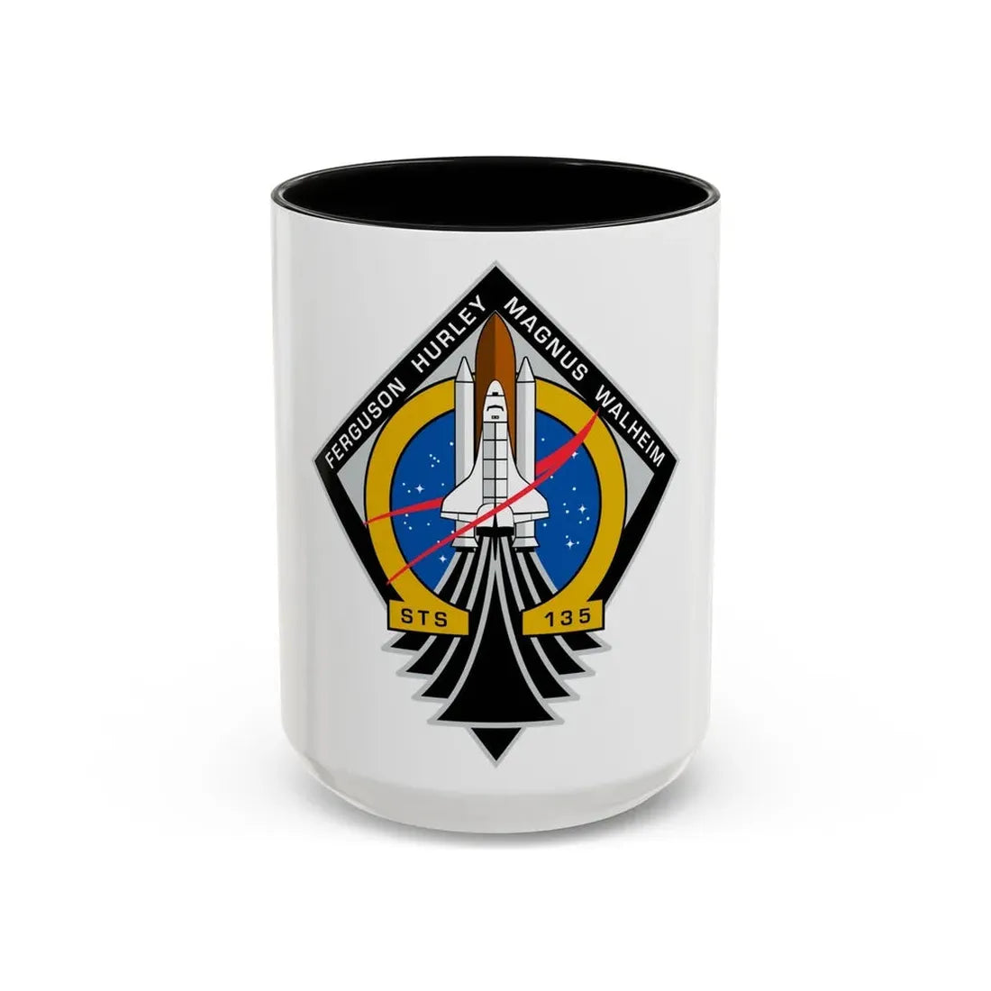 STS 135 (NASA) Accent Coffee Mug 15oz Black - Go Mug Yourself