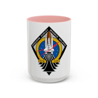 STS 135 (NASA) Accent Coffee Mug 15oz Pink - Go Mug Yourself
