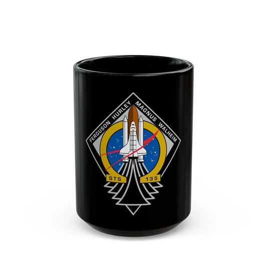 STS 135 (NASA) Black Coffee Mug-15oz-Go Mug Yourself