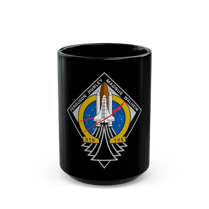 STS 135 (NASA) Black Coffee Mug 15oz - Go Mug Yourself
