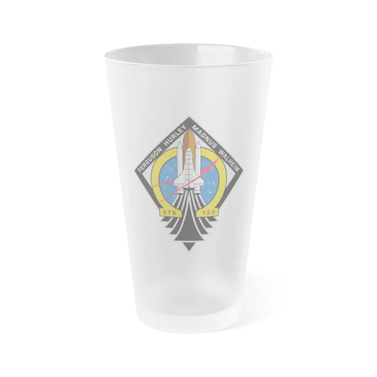 STS 135 (NASA) Frosted Pint Glass 16oz-16oz-Frosted-Go Mug Yourself