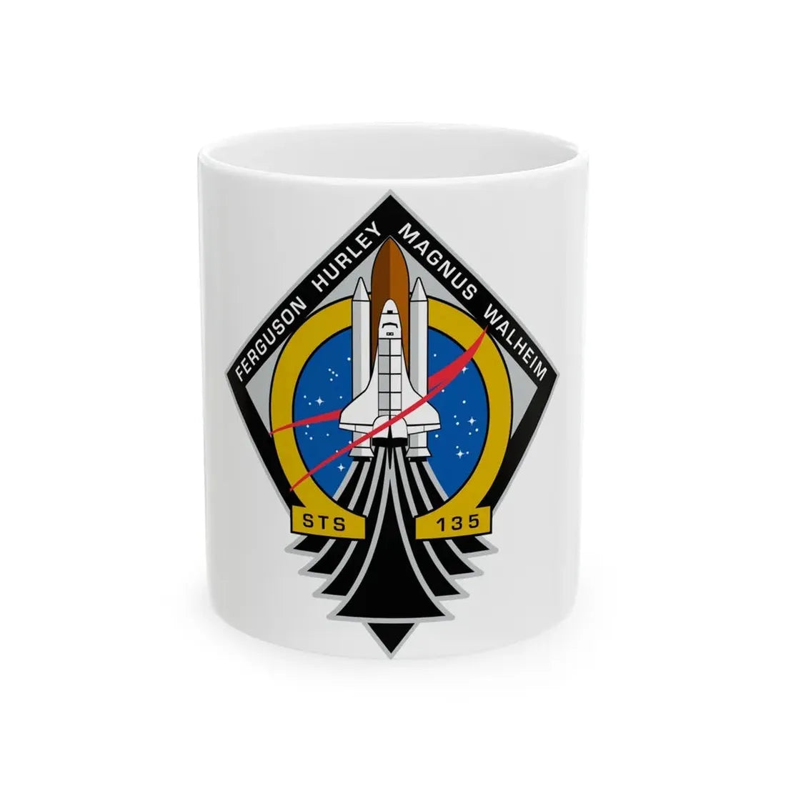 STS 135 (NASA) White Coffee Mug 11oz - Go Mug Yourself